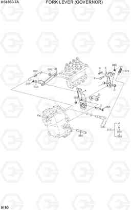 9180 FORK LEVER (GOVERNOR) HSL850-7A, Hyundai