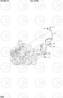 9380 OIL PIPE HSL850-7A, Hyundai