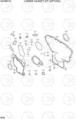 9430 LOWER GASKET KIT(OPTION) HSL850-7A, Hyundai