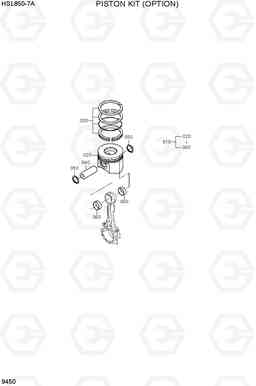 9450 PISTON KIT(OPTION) HSL850-7A, Hyundai