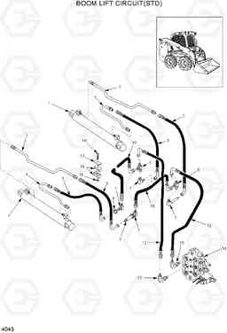 4043 BOOM LIFT CIRCUIT(STD) HSL960T, Hyundai