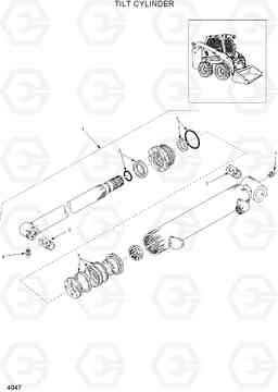 4047 TILT CYLINDER HSL960T, Hyundai