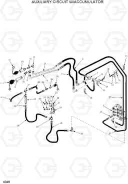 4048 AUXILIARY CIRCUIT W/ACCUMULATOR HSL960T, Hyundai