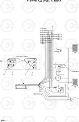 6061 ELECTRICAL WIRING, ROPS HSL960T, Hyundai
