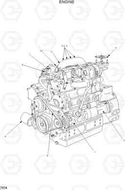 7074 ENGINE HSL960T, Hyundai