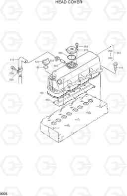 9005 HEAD COVER HSL960T, Hyundai