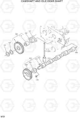 9101 CAMSHAFT AND IDLE GEAR SHAFT HSL960T, Hyundai