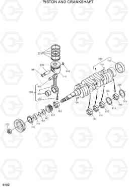 9102 PISTON AND CRANKSHAFT HSL960T, Hyundai