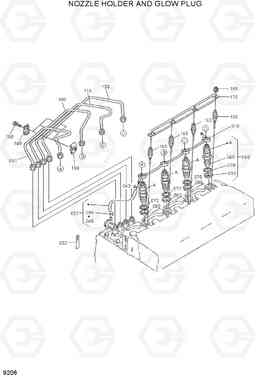 9206 NOZZLE HOLDER AND GLOW PLUG HSL960T, Hyundai