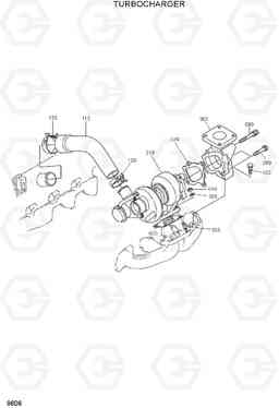 9606 TURBOCHARGER HSL960T, Hyundai