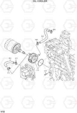 9702 OIL COOLER HSL960T, Hyundai