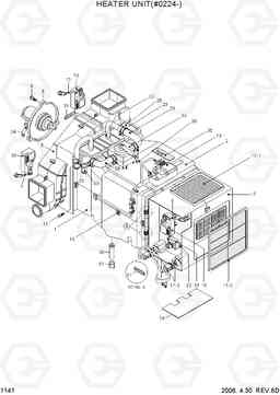 1141 HEATER UNIT(#0224-) R110-7, Hyundai