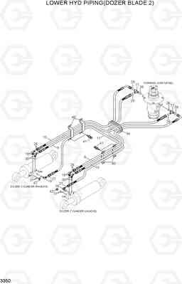 3350 TRAVEL HYD PIPING(DOZER BLADE 2) R110-7, Hyundai