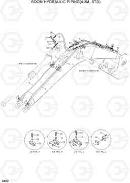 3400 BOOM HYDRAULIC PIPING(4.3M, STD) R110-7, Hyundai