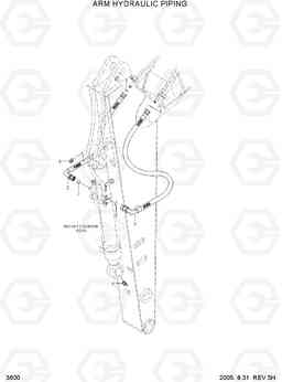 3600 ARM HYDRAULIC PIPING R110-7, Hyundai