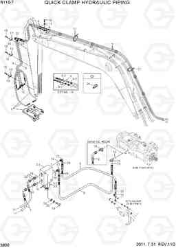 3800 QUICK CLAMP HYD PIPING R110-7, Hyundai