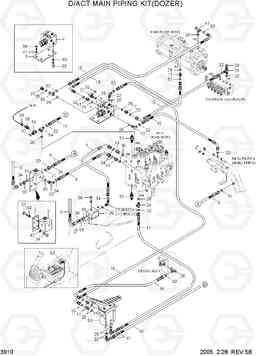 3910 D/ACT MAIN PIPING KIT(DOZER) R110-7, Hyundai