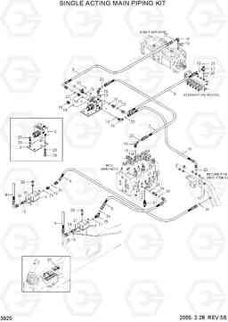 3920 SINGLE ACTING MAIN PIPING KIT R110-7, Hyundai