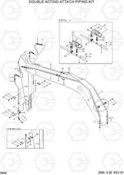 3930 DOUBLE ACTING ATTACH PIPING KIT R110-7, Hyundai