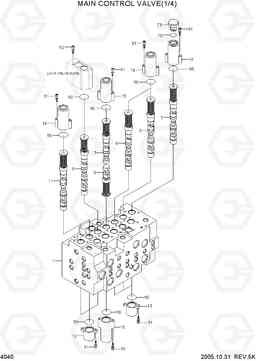 4040 MAIN CONTROL VALVE(1/4, 1-BLOCK MCV) R110-7, Hyundai