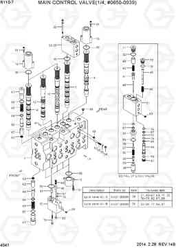 4041 MAIN CONTROL VALVE(1/4,2-BLOCK,#650-939) R110-7, Hyundai