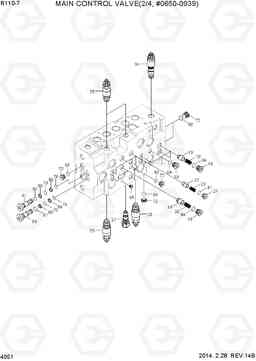 4051 MAIN CONTROL VALVE(2/4,2-BLOCK,#650-939) R110-7, Hyundai