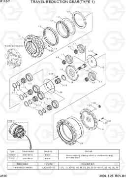 4120 TRAVEL REDUCTION GEAR(TYPE 1) R110-7, Hyundai