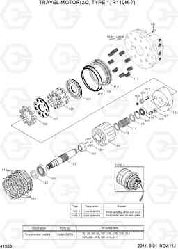 4139B TRAVEL MOTOR(2/2, TYPE 1, R110M-7) R110-7, Hyundai