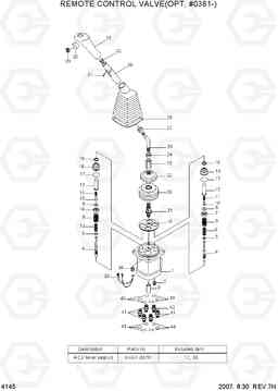 4145 REMOTE CONTROL LEVER(OPT, #0381) R110-7, Hyundai