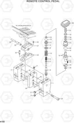 4150 REMOTE CONTROL PEDAL R110-7, Hyundai