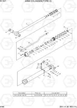 4195 ARM CYLINDER(TYPE 2) R110-7, Hyundai