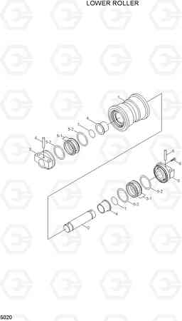 5020 LOWER ROLLER R110-7, Hyundai