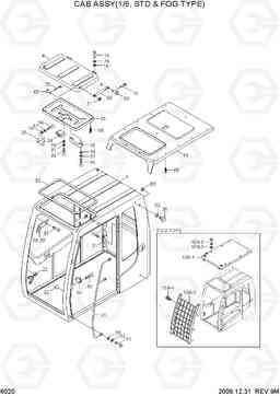 6020 CAB ASSY(1/6, STD & FOG TYPE) R110-7, Hyundai