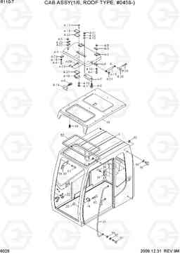 6026 CAB ASSY(1/6, ROOF TYPE, #0458-) R110-7, Hyundai