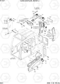 6031 CAB ASSY(2/6, #0485-) R110-7, Hyundai