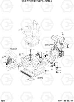 6090 CAB INTERIOR 1(OPT, #0458-) R110-7, Hyundai