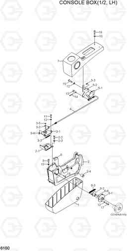 6100 CONSOLE BOX(1/2, LH) R110-7, Hyundai