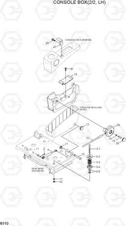 6110 CONSOLE BOX(2/2, LH) R110-7, Hyundai