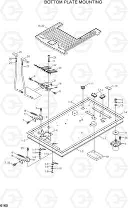 6160 BOTTOM PLATE MOUNTING R110-7, Hyundai