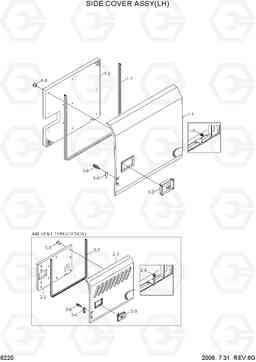 6220 SIDE COVER ASSY(LH) R110-7, Hyundai