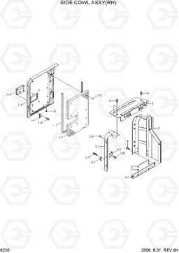 6230 SIDE COWL ASSY(RH) R110-7, Hyundai