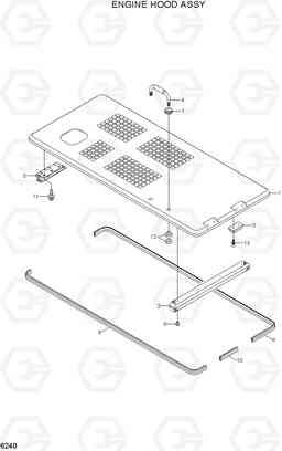 6240 ENGINE HOOD ASSY R110-7, Hyundai
