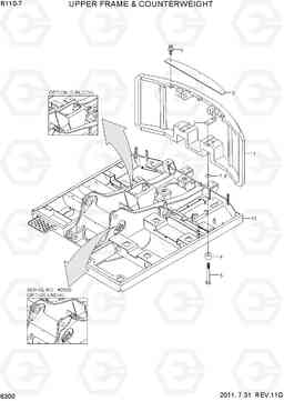 6300 UPPER FRAME & COUNTERWEIGHT R110-7, Hyundai