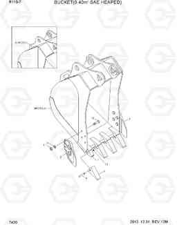 7420 BUCKET(0.40M3 SAE HEAPED) R110-7, Hyundai