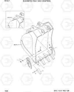 7430 BUCKET(0.50M3 SAE HEAPED) R110-7, Hyundai