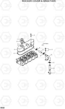 9030 ROCKER COVER & BREATHER R110-7, Hyundai