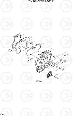 9080 TIMING GEAR CASE 2 R110-7, Hyundai