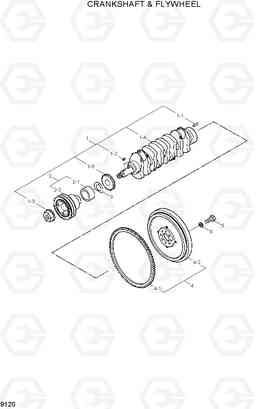 9120 CRANKSHAFT & FLYWHEEL R110-7, Hyundai
