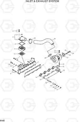 9140 INLET & EXHAUST SYSTEM R110-7, Hyundai