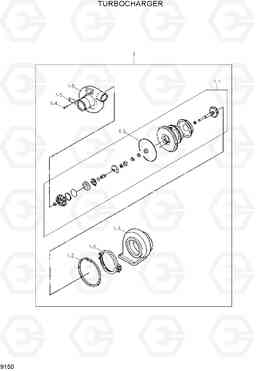 9150 TURBOCHARGER R110-7, Hyundai